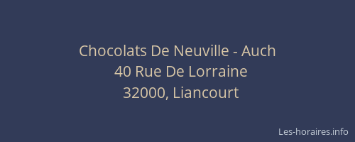 Chocolats De Neuville - Auch