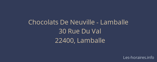 Chocolats De Neuville - Lamballe