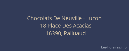 Chocolats De Neuville - Lucon