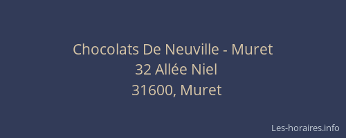 Chocolats De Neuville - Muret