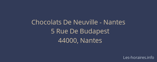 Chocolats De Neuville - Nantes