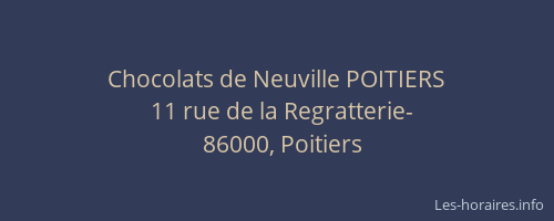 Chocolats de Neuville POITIERS