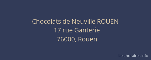 Chocolats de Neuville ROUEN