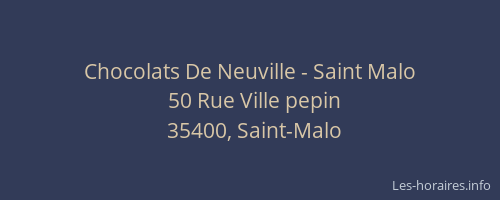 Chocolats De Neuville - Saint Malo