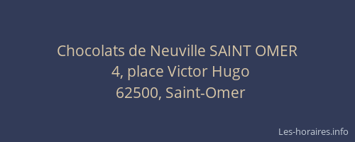 Chocolats de Neuville SAINT OMER