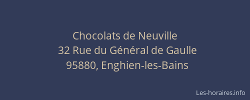 Chocolats de Neuville