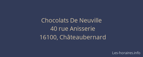 Chocolats De Neuville
