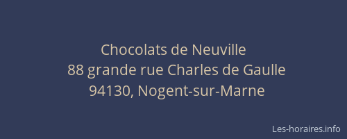 Chocolats de Neuville
