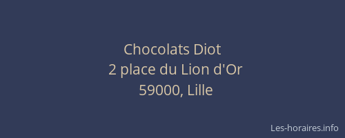 Chocolats Diot