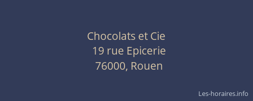 Chocolats et Cie