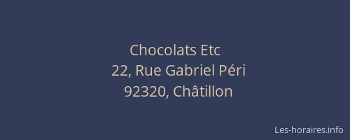 Chocolats Etc