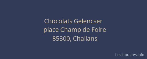 Chocolats Gelencser