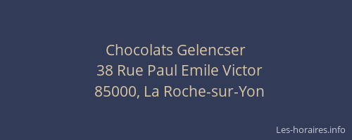 Chocolats Gelencser