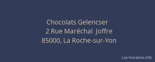 Chocolats Gelencser