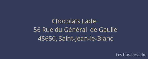 Chocolats Lade