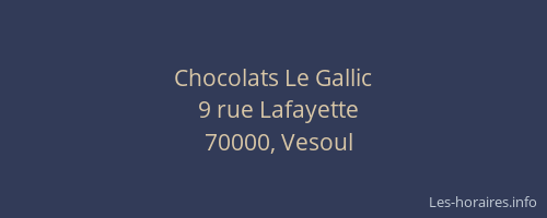 Chocolats Le Gallic