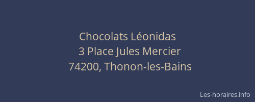 Chocolats L&eacute;onidas