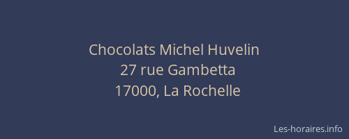 Chocolats Michel Huvelin