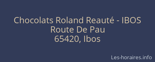 Chocolats Roland Reauté - IBOS