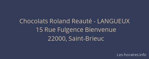 Chocolats Roland Reauté - LANGUEUX