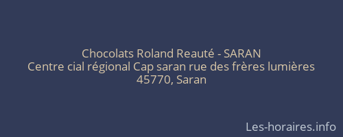 Chocolats Roland Reauté - SARAN