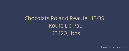 Chocolats Roland Reauté - IBOS