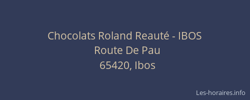 Chocolats Roland Reaut&eacute; - IBOS