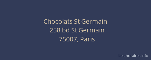 Chocolats St Germain