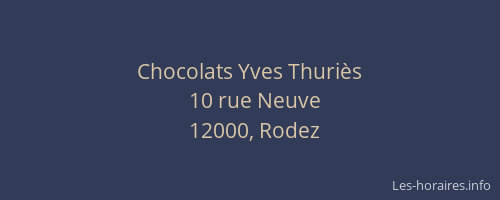 Chocolats Yves Thuriès