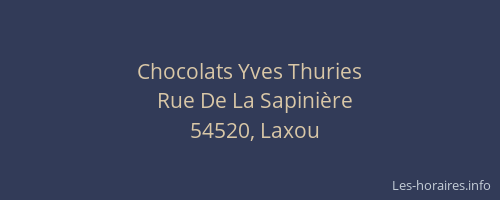 Chocolats Yves Thuries