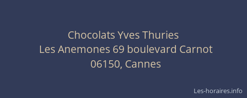 Chocolats Yves Thuries