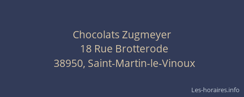 Chocolats Zugmeyer