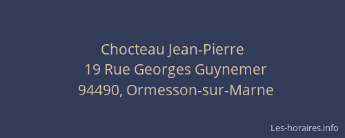 Chocteau Jean-Pierre
