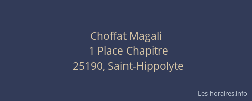 Choffat Magali