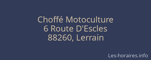 Choffé Motoculture