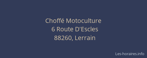 Choffé Motoculture