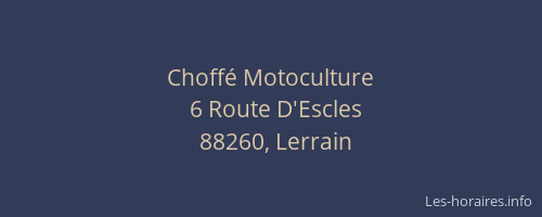Choff&eacute; Motoculture