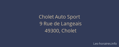 Cholet Auto Sport