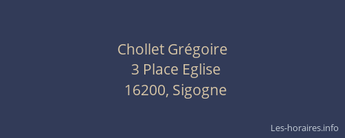 Chollet Gr&eacute;goire