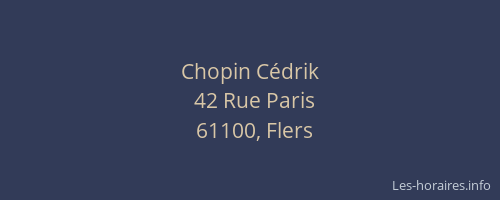 Chopin Cédrik