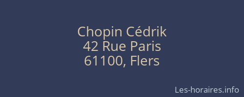 Chopin Cédrik