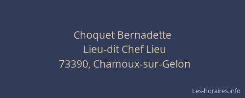 Choquet Bernadette