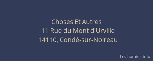 Choses Et Autres