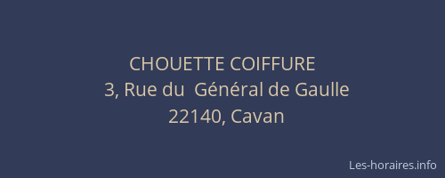 CHOUETTE COIFFURE