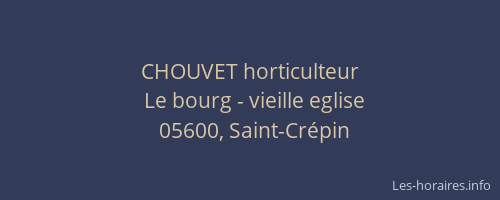 CHOUVET horticulteur