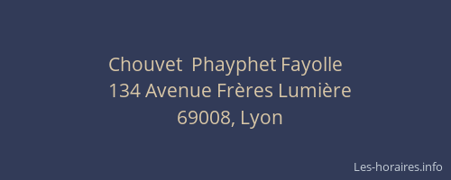 Chouvet  Phayphet Fayolle