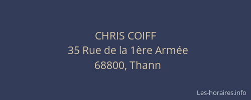 CHRIS COIFF