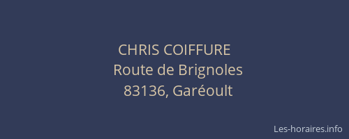 CHRIS COIFFURE