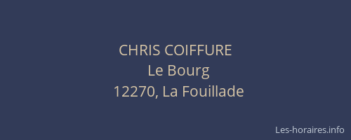 CHRIS COIFFURE