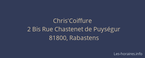 Chris'Coiffure